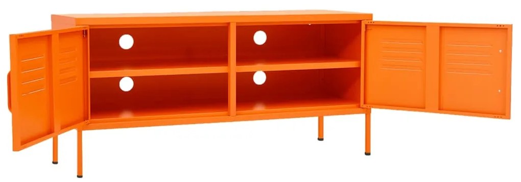 Móvel de TV aço 105x35x50 cm laranja