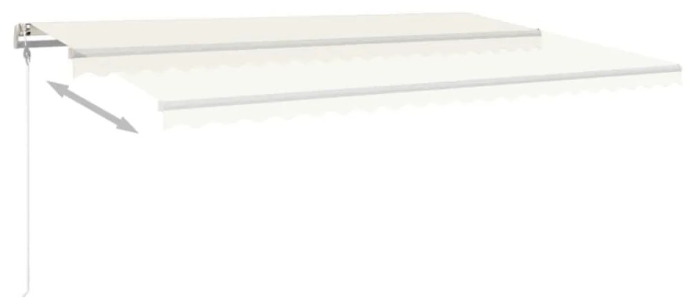 Toldo retrátil automático 500x300 cm cor creme