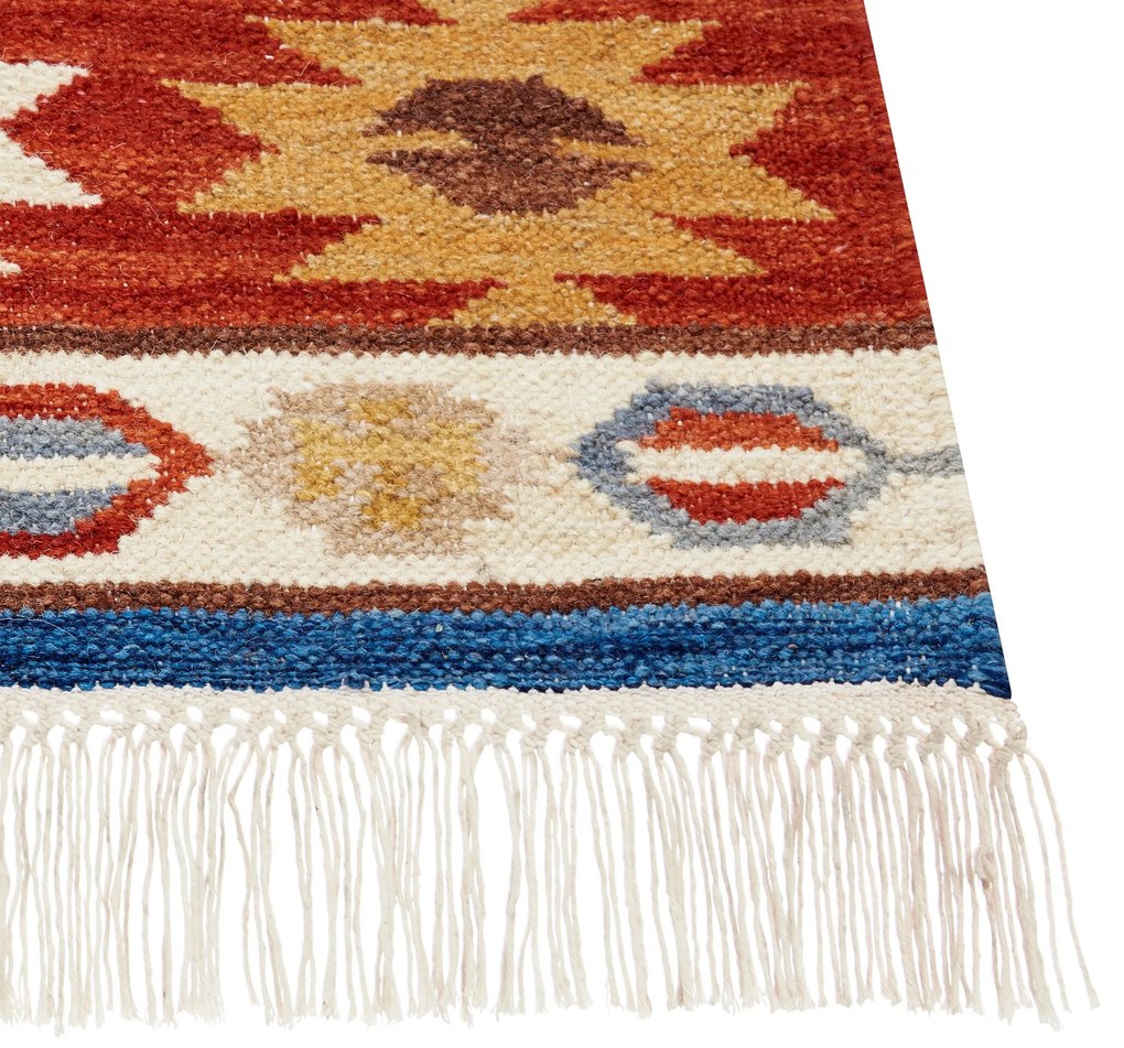 Tapete Kilim em lã multicolor 200 x 300 cm JRARAT Beliani