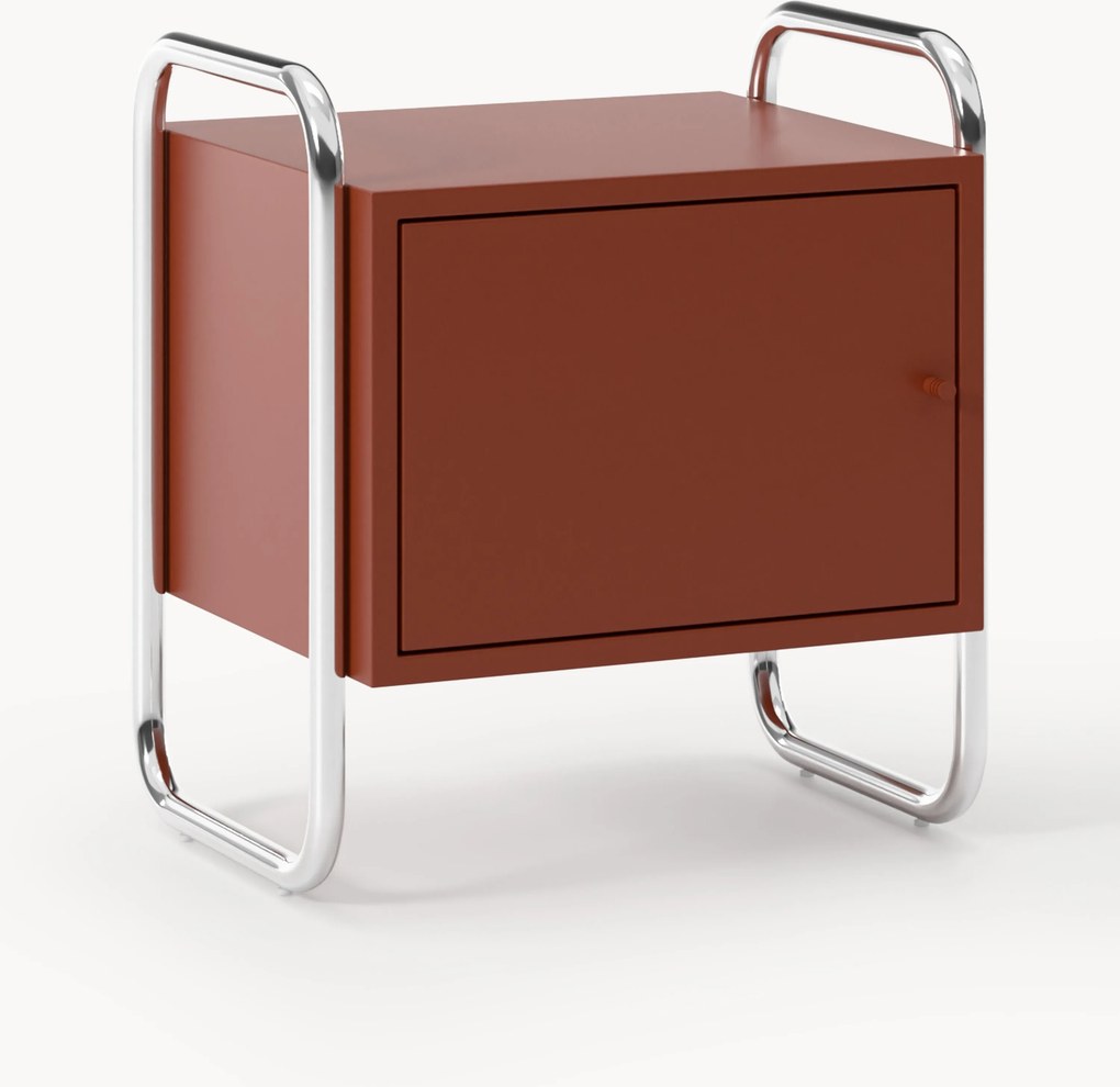 Mesa de cabeceira em metal Robyn, com opção de dobradiça à esquerda ou à direita