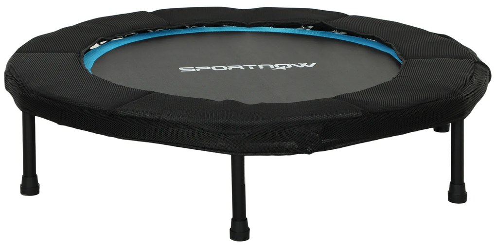 SPORTNOW Trampolim Fitness Ø102 cm Trampolim Fitness Dobrável com Estrutura de Aço Antiderrapante Ø102x22 cm Azul