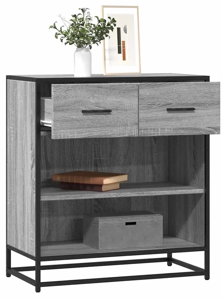 vidaXL Aparador 68x35x76 cm deriv. de madeira cinzento sonoma