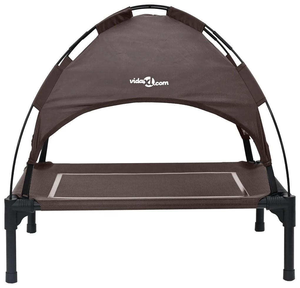 Cama Elevada para Cachorro Castanha Poliéster, Metal Médio