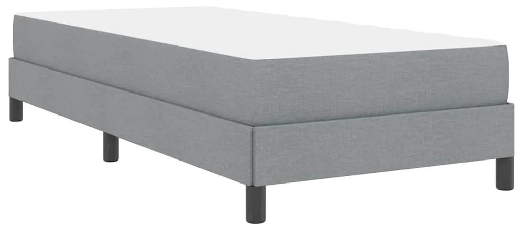 Cama Box Outros Cinzento-claro 90 x 190 cm tecido