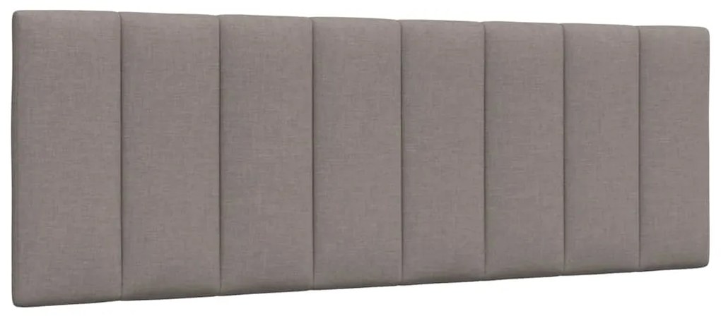 Cama sem colchão 140x190 cm tecido castanho-acinzentado