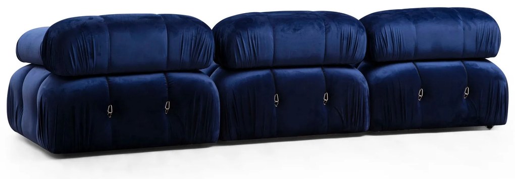 Sofá de Canto Bubble – Veludo Azul – 288 cm x 190 cm
