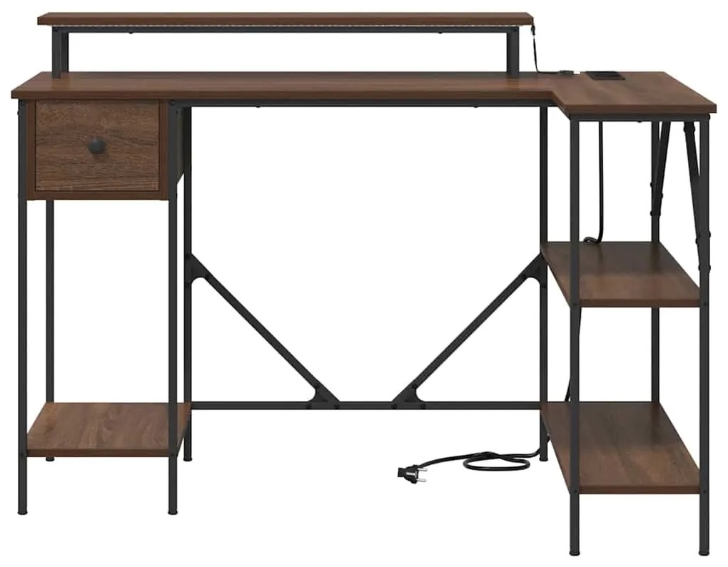 Mesa Carvalho castanho 120 x 79 x 86.5 cm Madeira processada