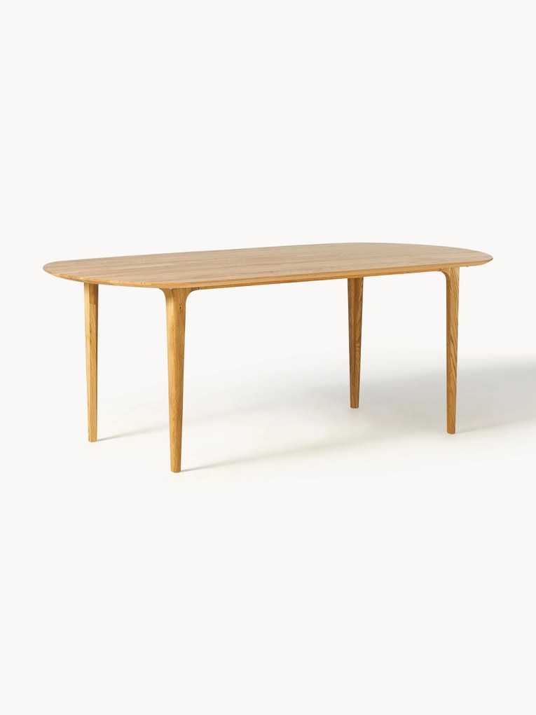 Mesa de jantar oval em madeira de carvalho Archie, 200 x 100 cm