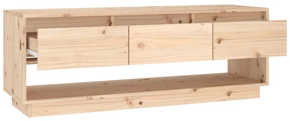 Móvel de TV 110,5x34x40 cm madeira de pinho maciça