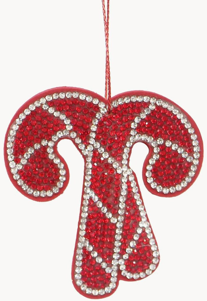 Ornamentos de Natal em vidro Jewel, conjunto de 2