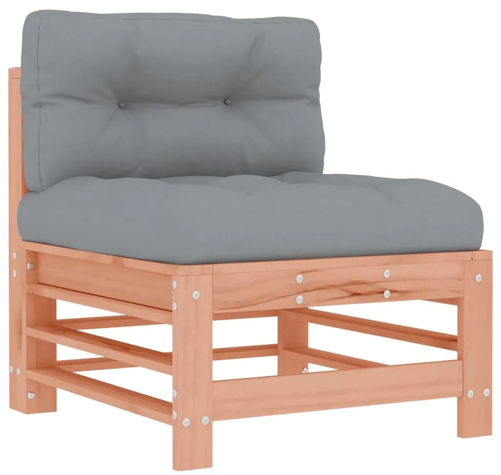 7 pcs conjunto lounge de jardim com almofadões douglas maciça