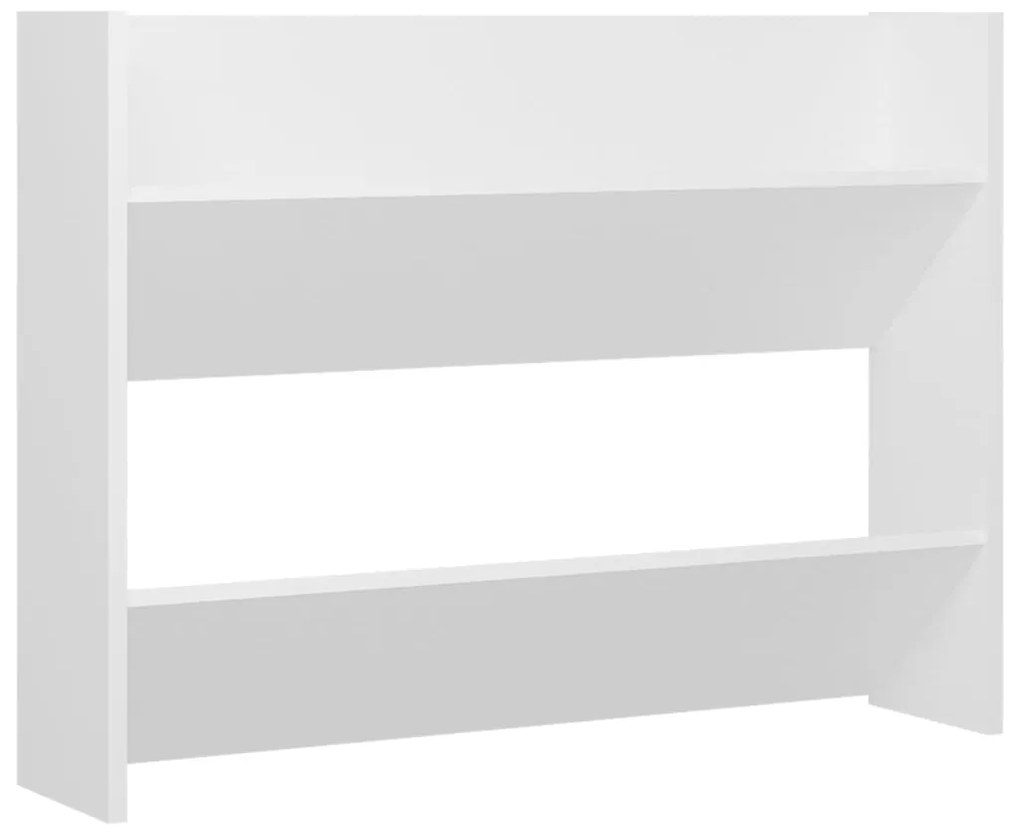Sapateiras de parede 2 pcs 80x18x60 cm contraplacado branco