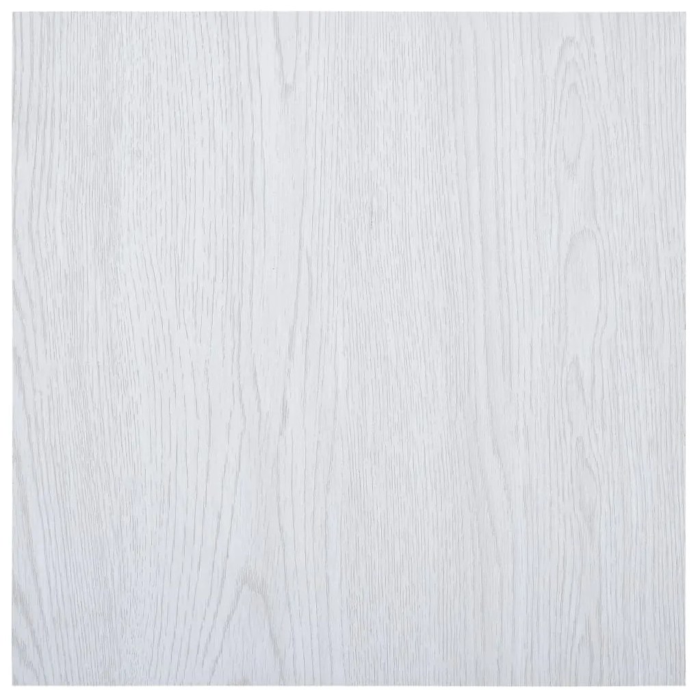 146239 vidaXL Tábuas de soalho autoadesivas 5,11 m² PVC branco