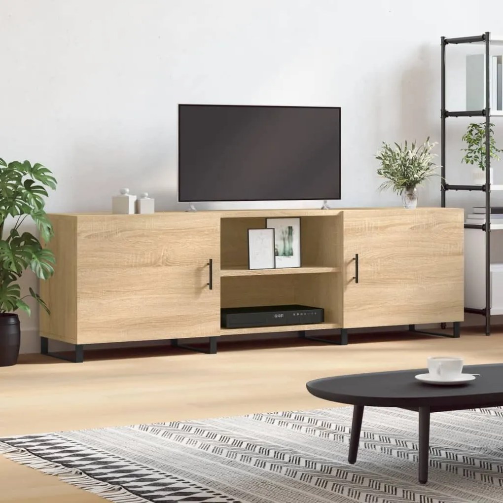 Móvel de TV 150x30x50 cm derivados de madeira carvalho sonoma