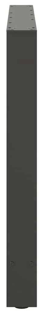 Pés para mesa de jantar antracite 2 peças 100x(72-73) cm aço
