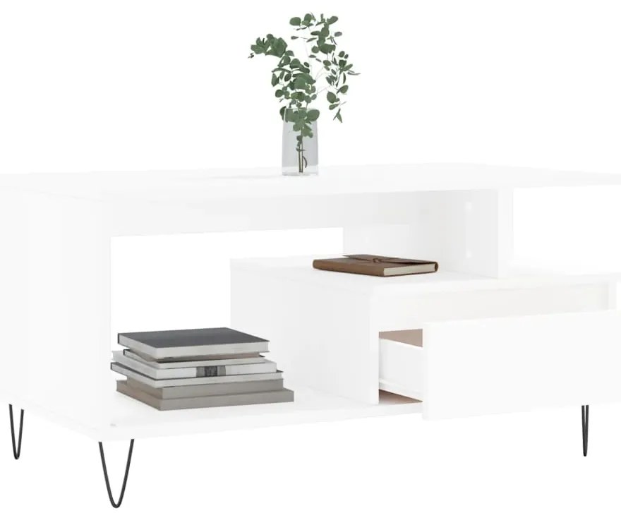 Mesa de centro 90x49x45 cm derivados de madeira branco