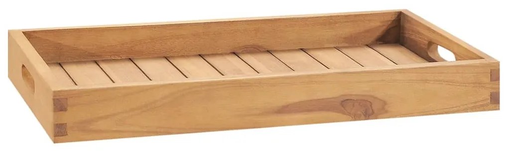 315456 vidaXL Bandeja de servir 60 x 35 cm madeira de teca maciça