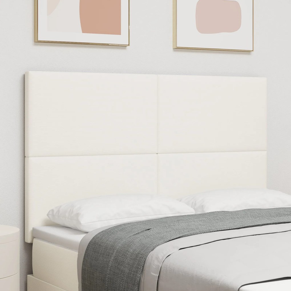 Cabeceira Simples vidaXL Creme - 160 cm em Corduroy