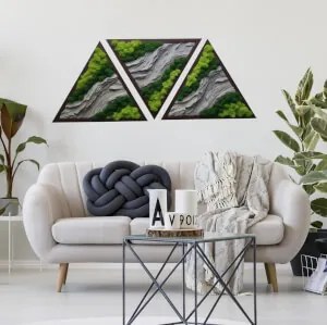 Autocolante Tríptico triangular - Panorama de montanha e relevo rochoso