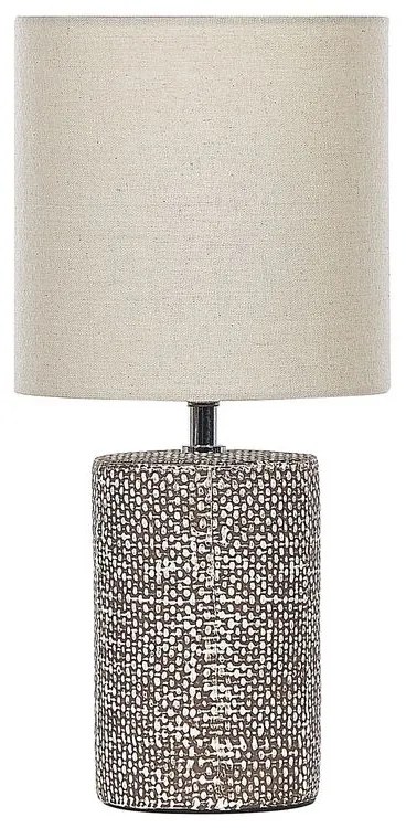 Candeeiro de mesa em cerâmica castanha 43 cm IDER Beliani