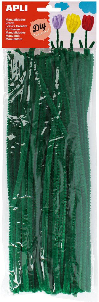 Arames de Chenille Verdes – 50 Unidades – Apli
