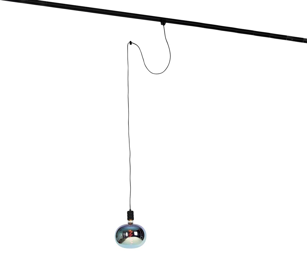 Candeeiro de suspensão com trilho negro incluído G220 LED - Cavalux Industrial