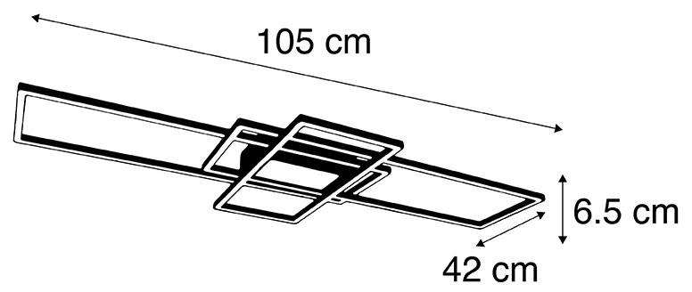 Candeeiro de teto antracite com LED incluído - Riha Design