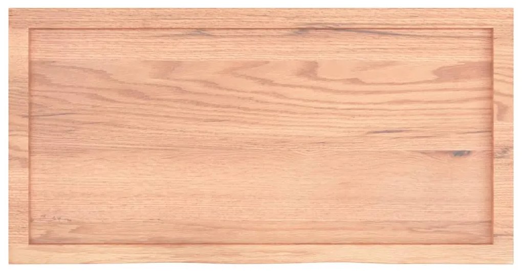 Bancada p/ WC 100x50x(2-6) cm madeira maciça tratada castanho