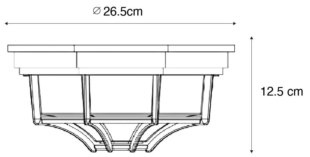 Plafon Rústico Castanho Ferrugem 26.5 IP44 - Bri