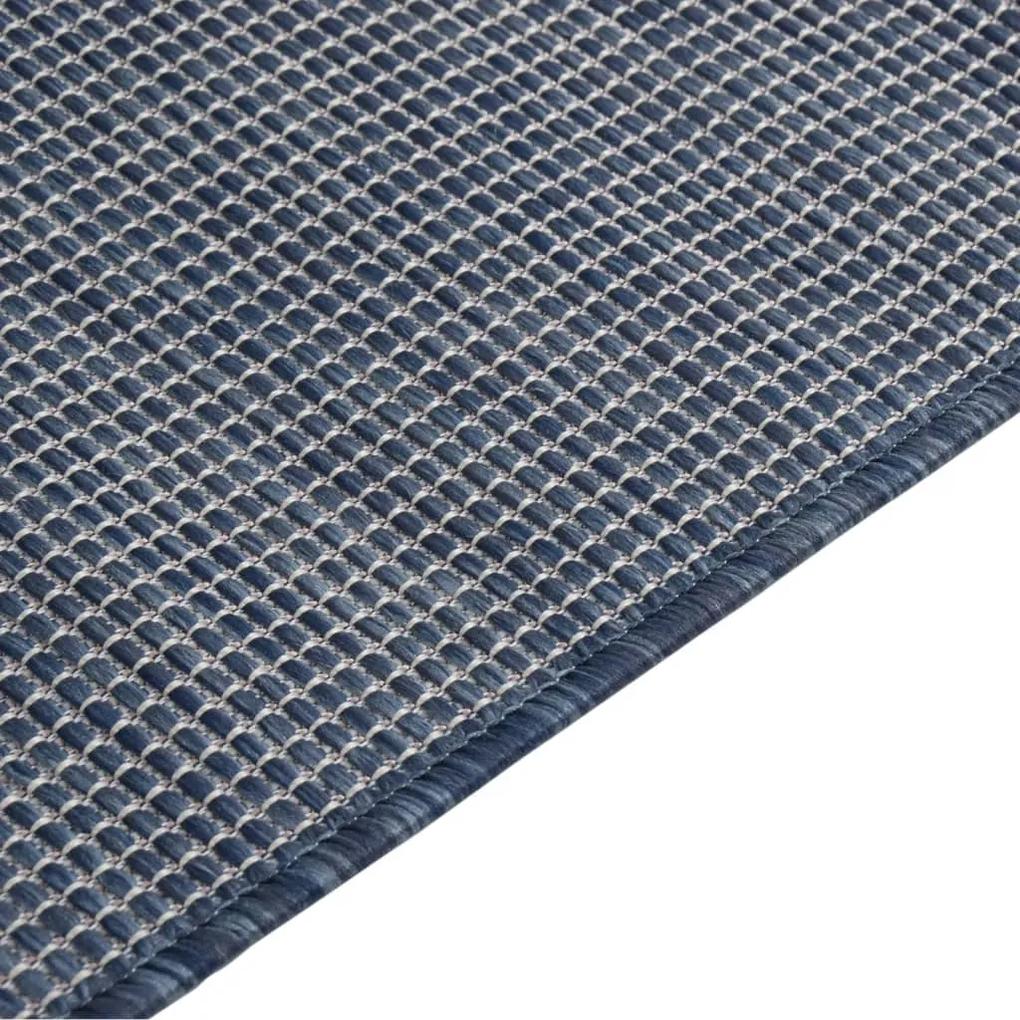 Tapete de tecido plano para exterior 80x150 cm azul