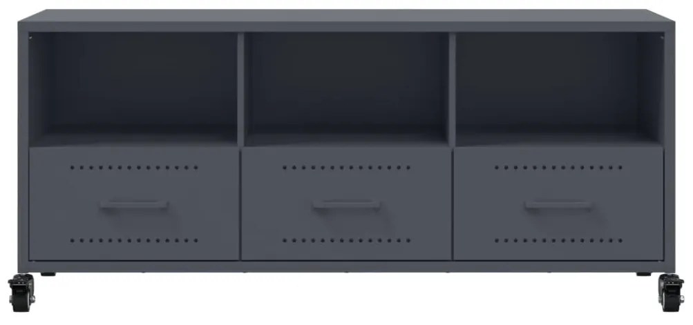 Móvel de TV 100,5x39x43,5 cm aço antracite