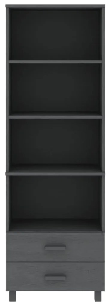 Aparador alto HAMAR 60x35x180 cm pinho maciço cinza-escuro