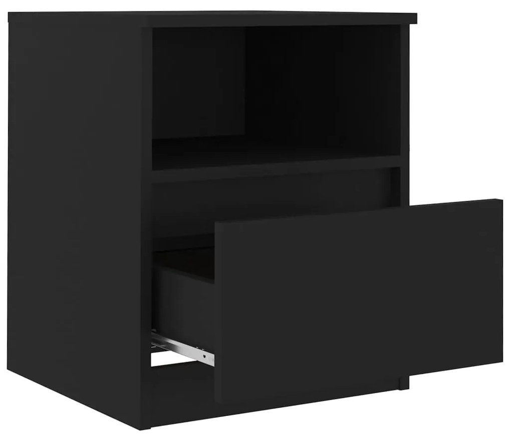 Mesa de cabeceira 40x40x50 cm derivados de madeira preto
