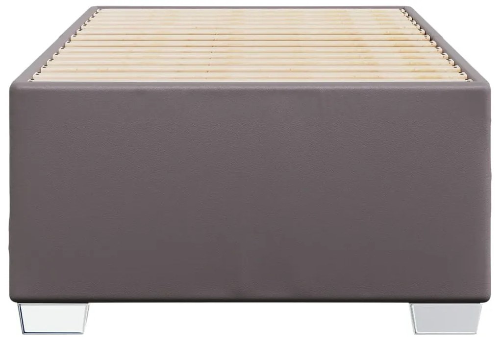 Estrutura de cama 90x200 cm couro artificial cinzento