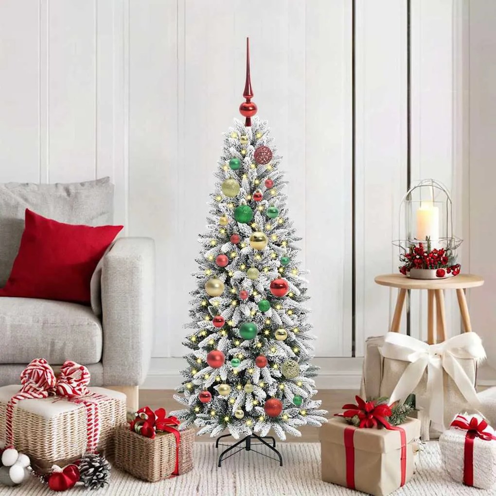 vidaXL Árvore de Natal Artificial com 150 LEDs Branco 120 cm