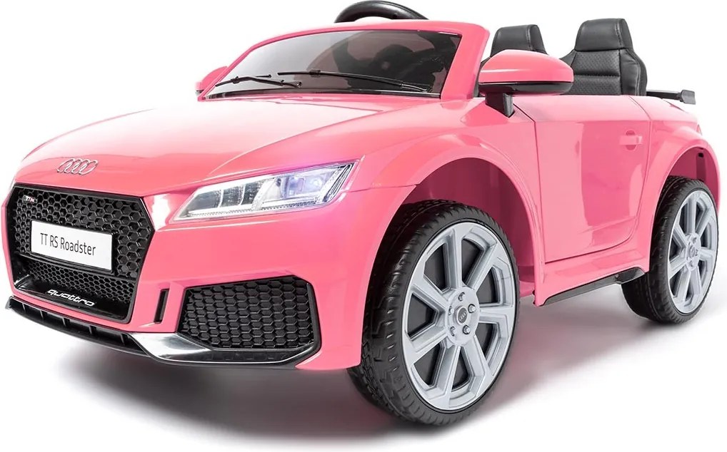 AUDI TT RS 12V PREMIUM CARRO ELÉTRICO INFANTIL 12V BANCO EM COURO E BORRACHA ROSA