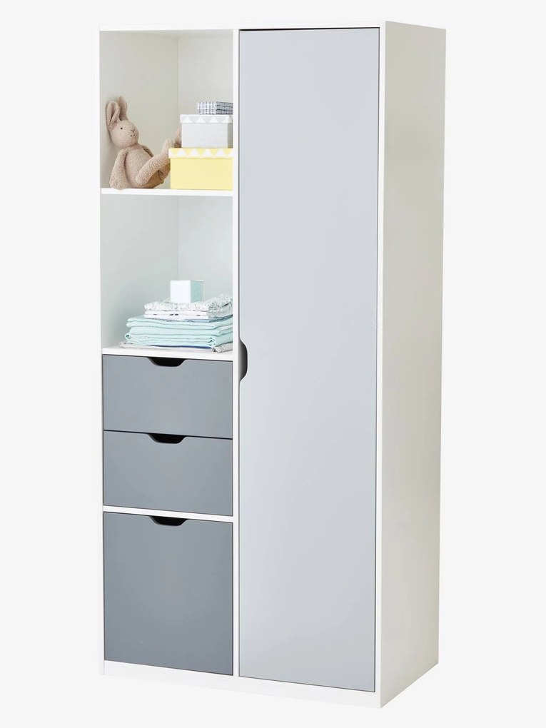 Armário, tema Passe-passe branco claro bicolor/multicolo