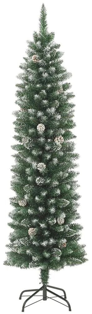 Árvore de Natal artificial fina com suporte 120 cm PVC