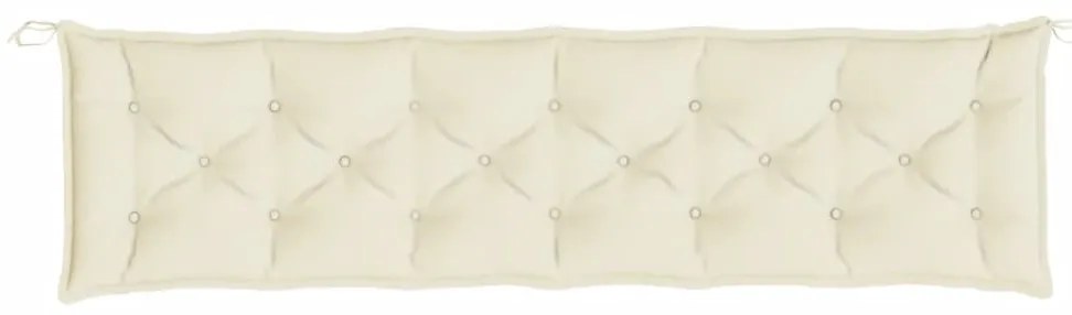 Almofadão p/ banco de jardim 200x50x7 cm tecido oxford creme