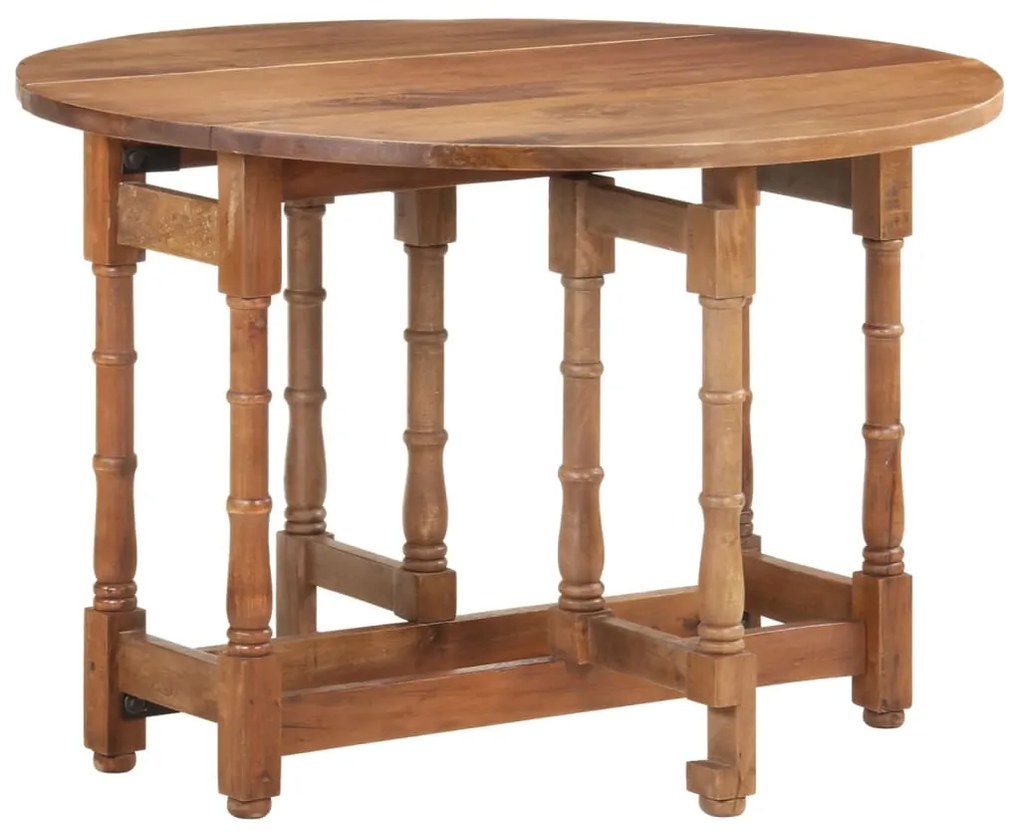 Mesa de jantar redonda 110x76 cm madeira de mangueira maciça
