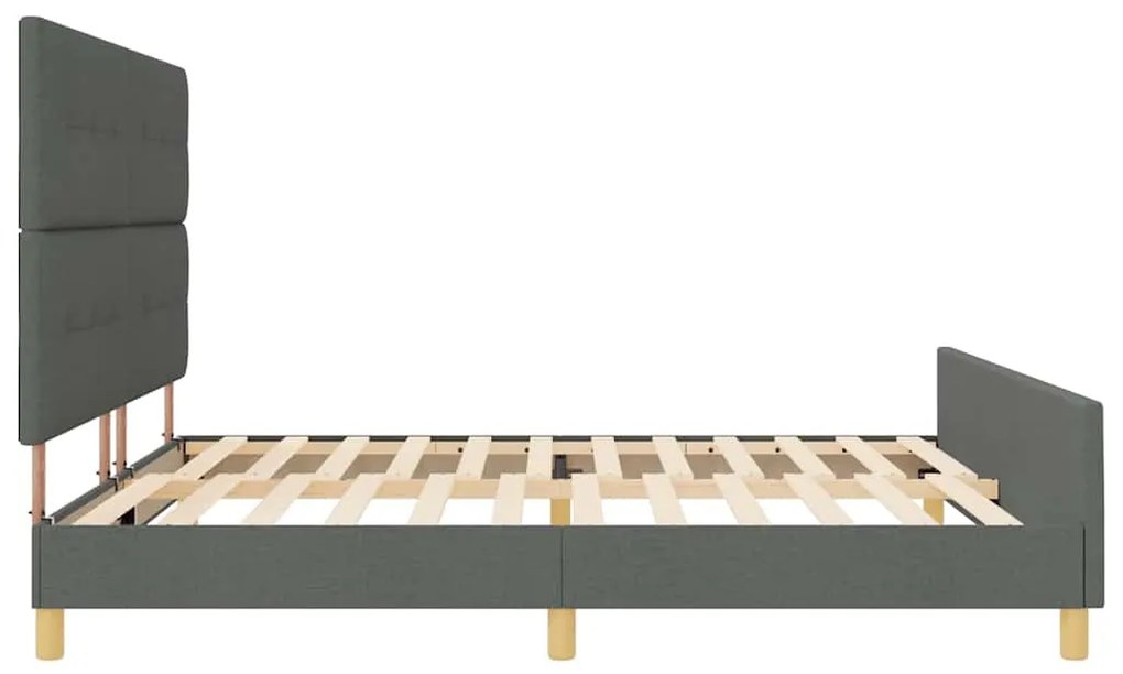Estrutura de Cama vidaXL Cinza Escuro 200x200 cm em Tecido