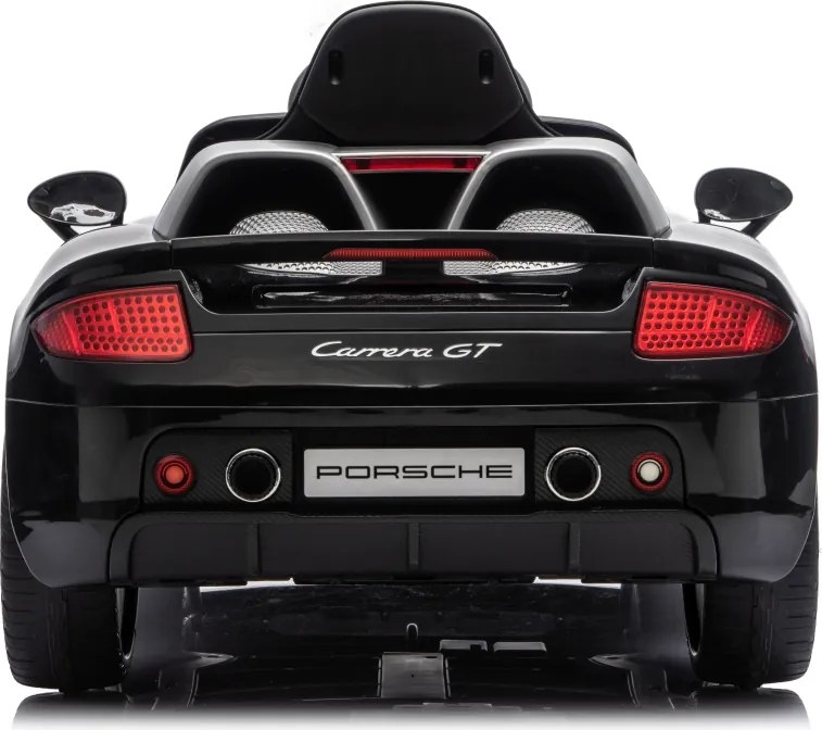 Carro elétrico para Crianças 12V de 2 a 5 anos Porsche 911 Carrera, Rodas de espuma EVA, Assento Couro ecológico e controlo remoto Preto