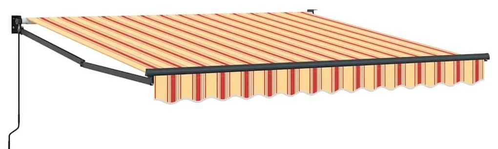 Toldo Retrátil Manual Amarelo e Laranja 300 x 250 cm