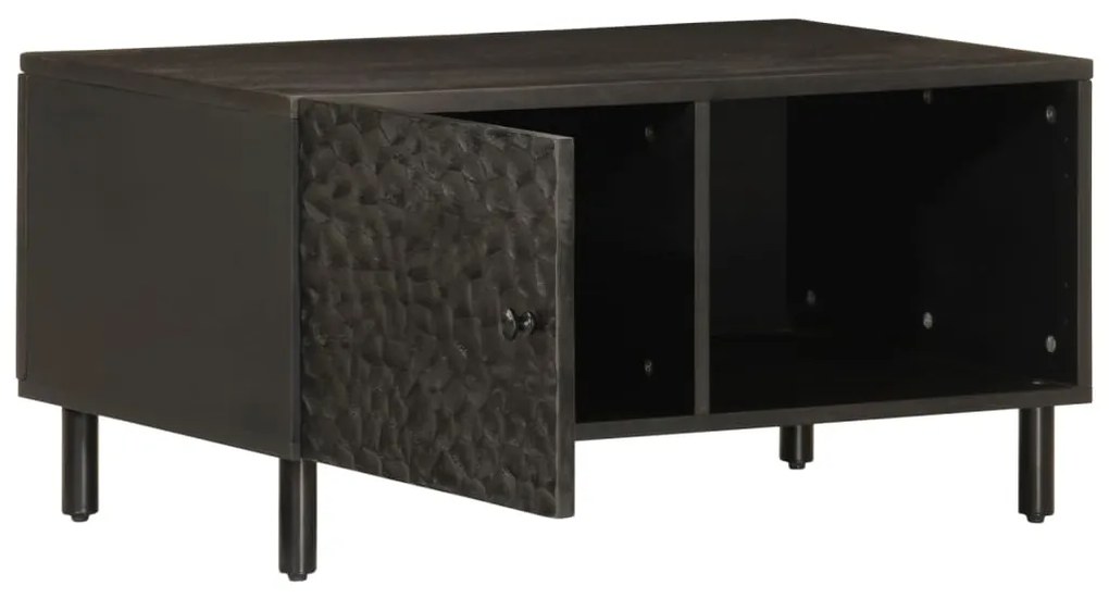 Mesa de centro 80x50x40 cm madeira de mangueira maciça preto