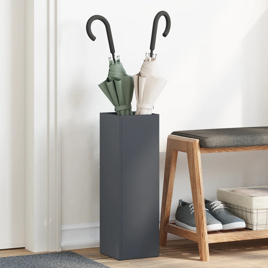 vidaXL Suporte para Guarda-Chuva Antracite Metal Padrão