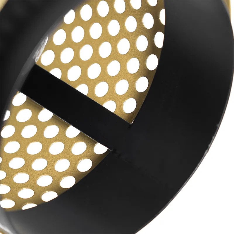 Projetores industriais pretos com dourado - Kayden Industrial