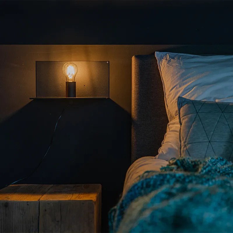 Candeeiro de parede moderno preto ajustável - Muro