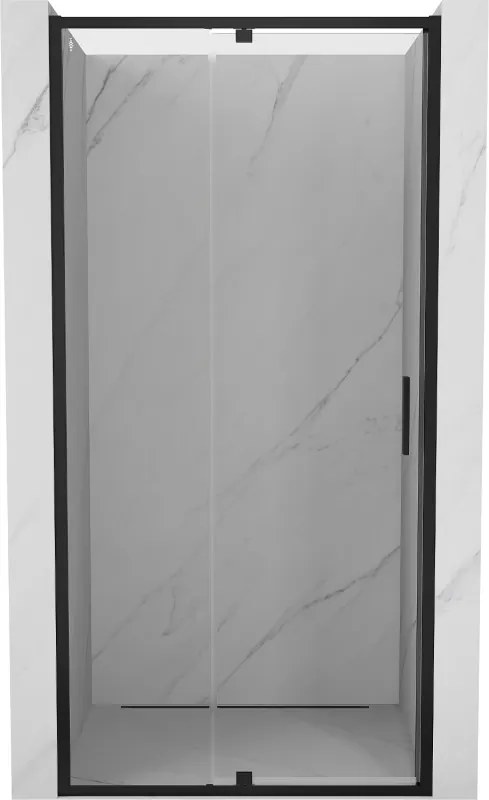 Mexen Exo porta de chuveiro articulada 120 cm, transparente, preta - 819-120-000-70-00