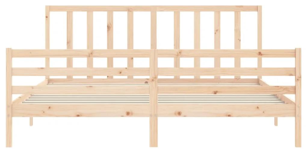 Estrutura de cama Super King Size com cabeceira madeira maciça