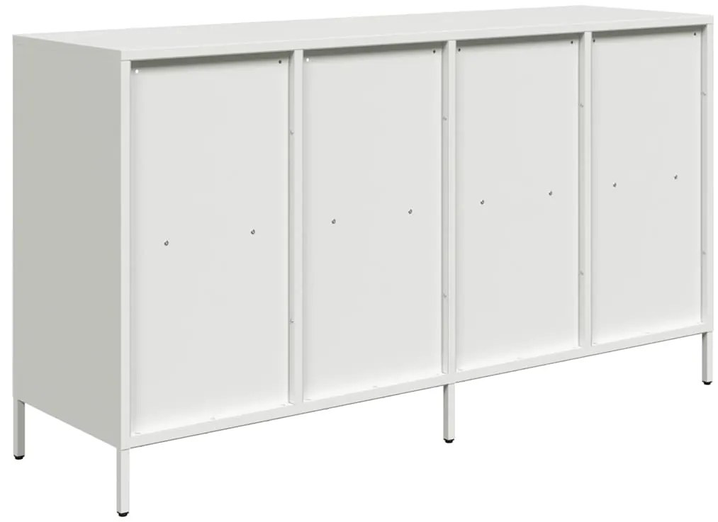 Aparador 135x39x73,5 cm aço laminado a frio branco